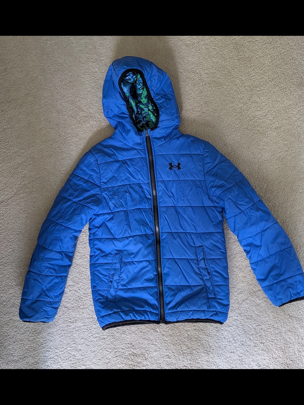 Under Armour Bright Blue Quilted Hooded Jacket
